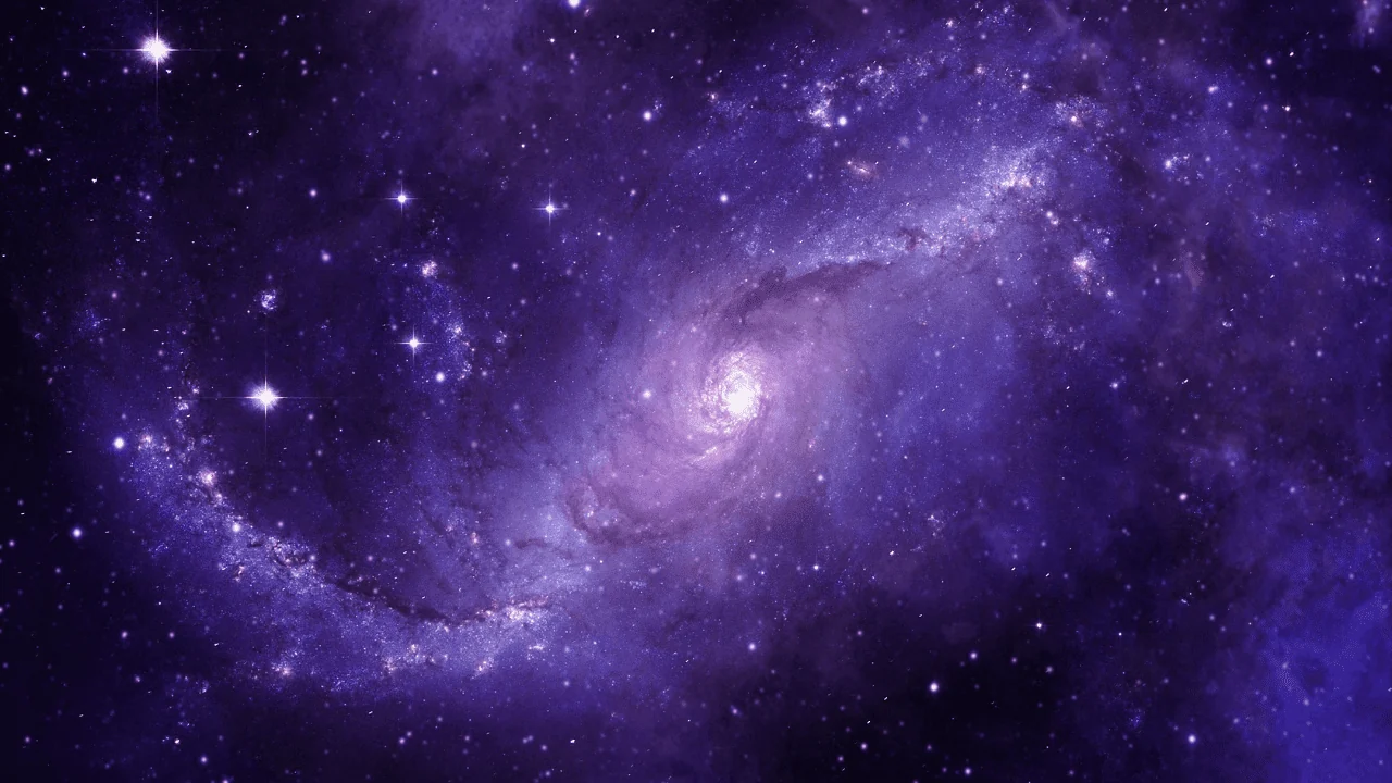 Illustration d’un ciel violet étoilé