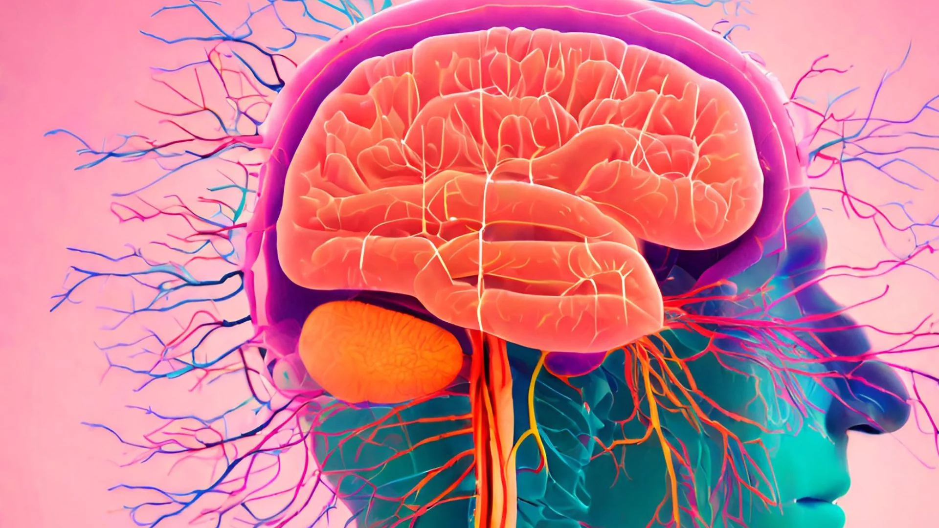 Illustration d’un cerveau vu de profil