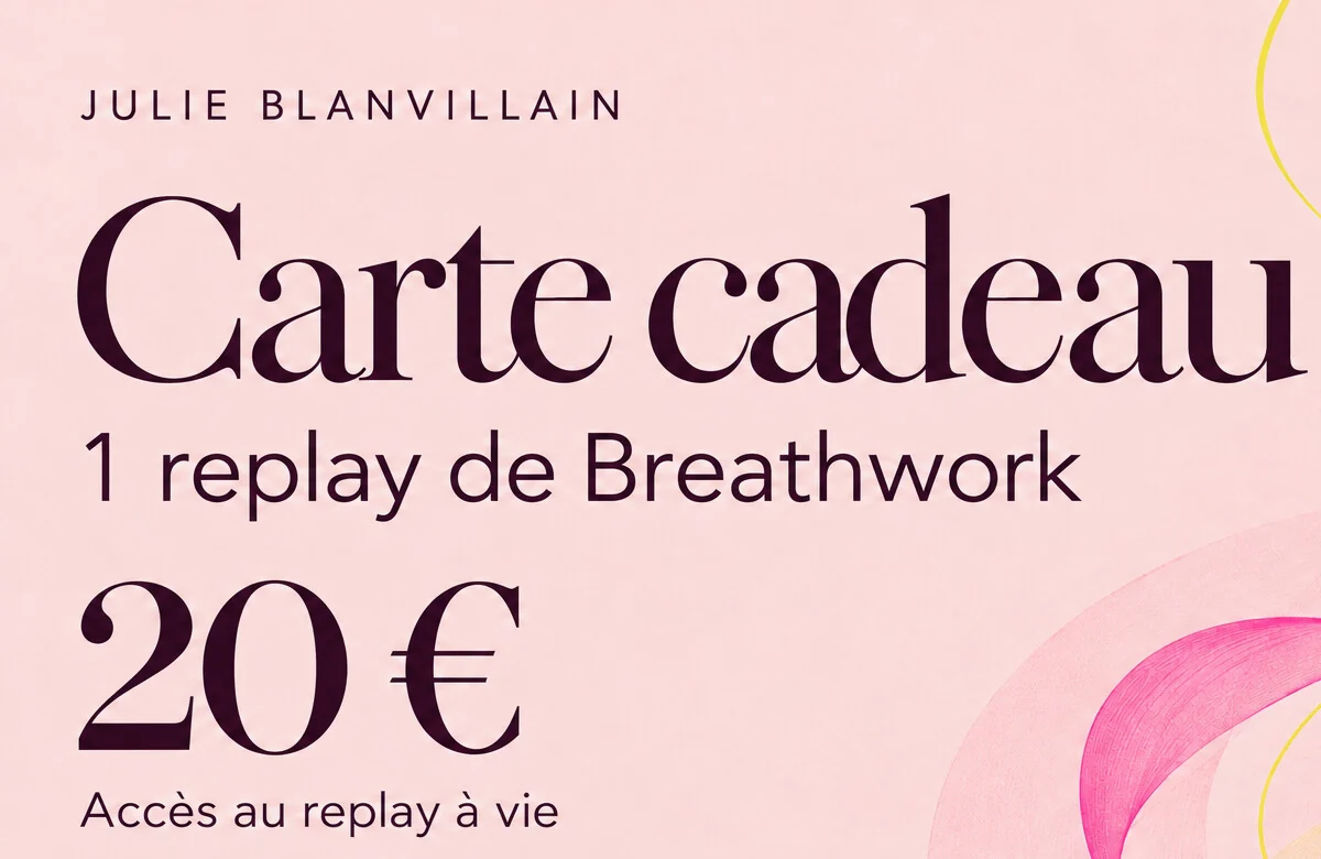 Carte cadeau pour un replay de Breathwork à 20 euros