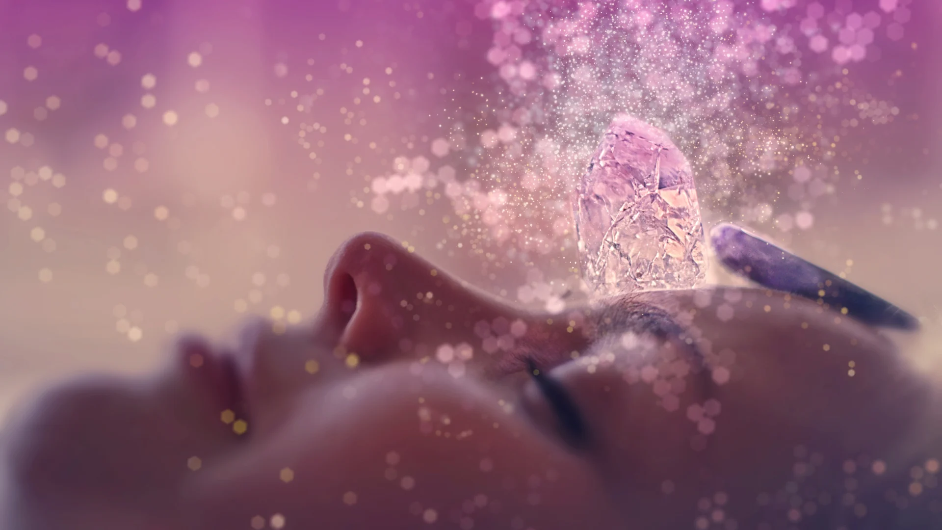 Illustration d’une femme allongée et d’un papillon